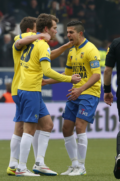 Erik Bakker, Sander van de Streek en Mohamed El Makrini na de 2-1