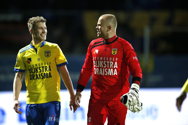 Wout Droste en Leonard Nienhuis na de wedstrijd