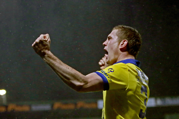 LEEUWARDEN , voetbal , Eredivisie, 12-12-2015, seizoen 2015 - 2016 , Cambuur Stadion , SC Cambuur - NEC Nijmegen , SC Cambuur speler Wessel Dammers foto: Henk Jan Dijks